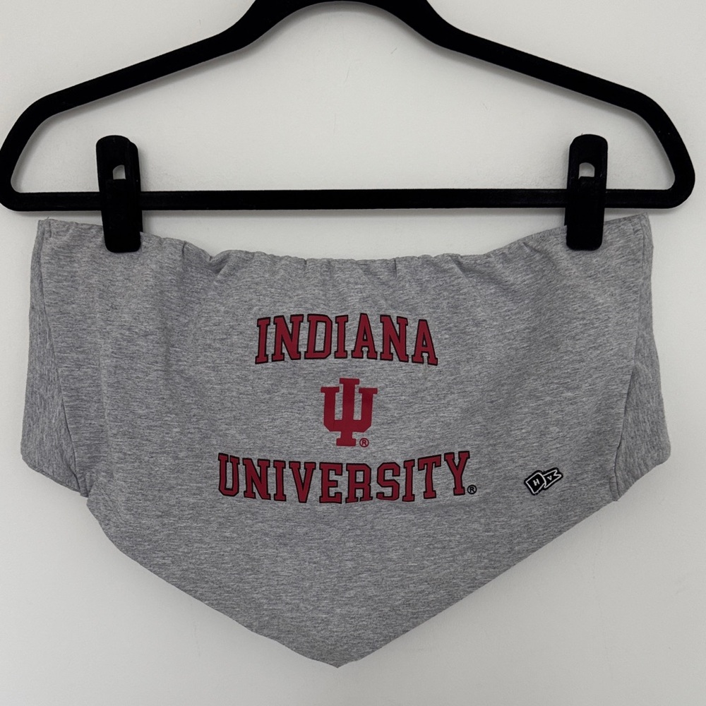 Hype & Vice Indiana University Hoosiers Gray Bandana Top - Size M